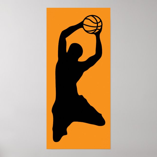 Poster silhouette de basket (Devant)