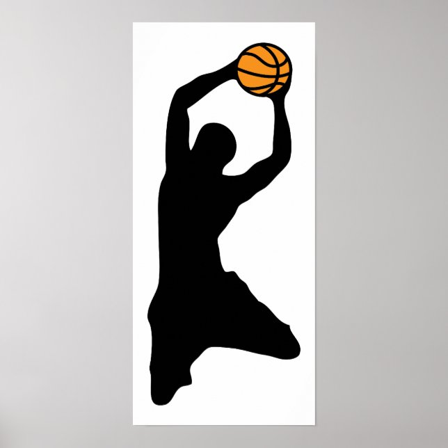 Poster silhouette de basket (Devant)