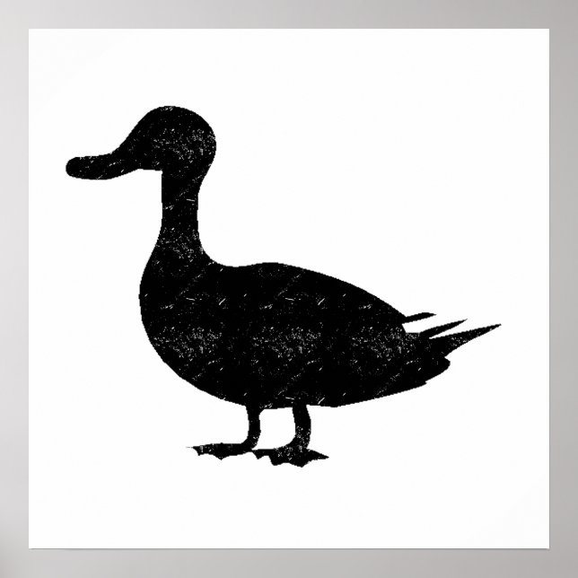Poster Silhouette de canard désarmé (Devant)