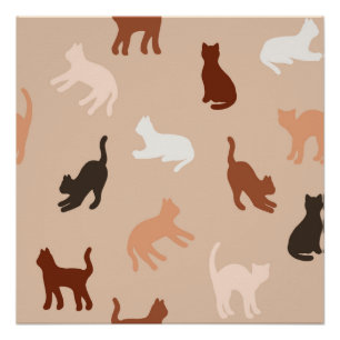 Poster Silhouette de chat