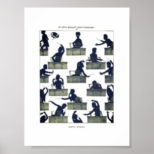 Poster Silhouette de Gustav Mahler par Otto Böhler