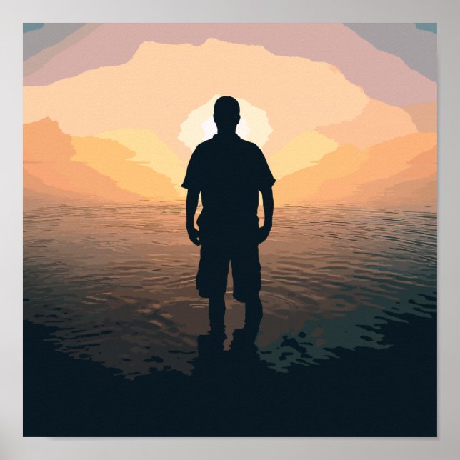 Poster Silhouette De L'Homme (Devant)