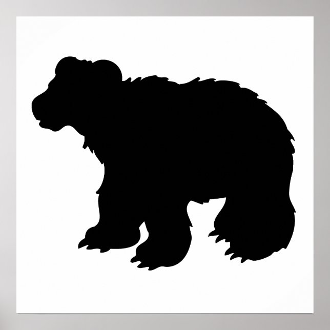 Poster Silhouette de l'ours (Devant)