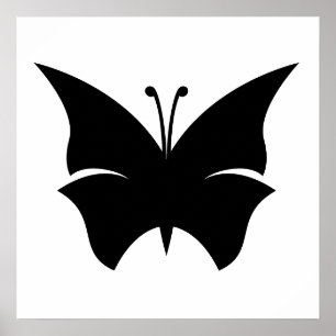 Poster Silhouette de papillon