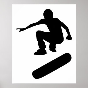 Poster silhouette de planchiste