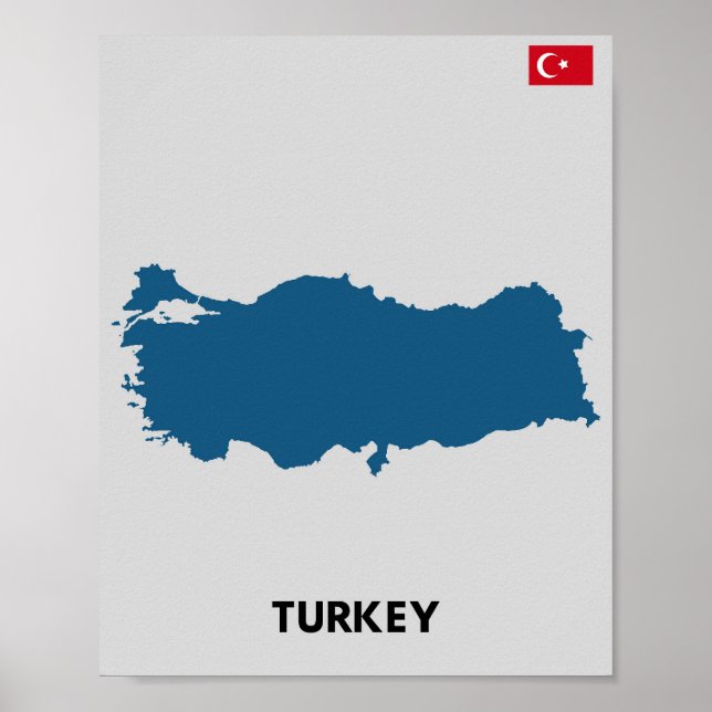 Poster Silhouette de Turquie (Devant)