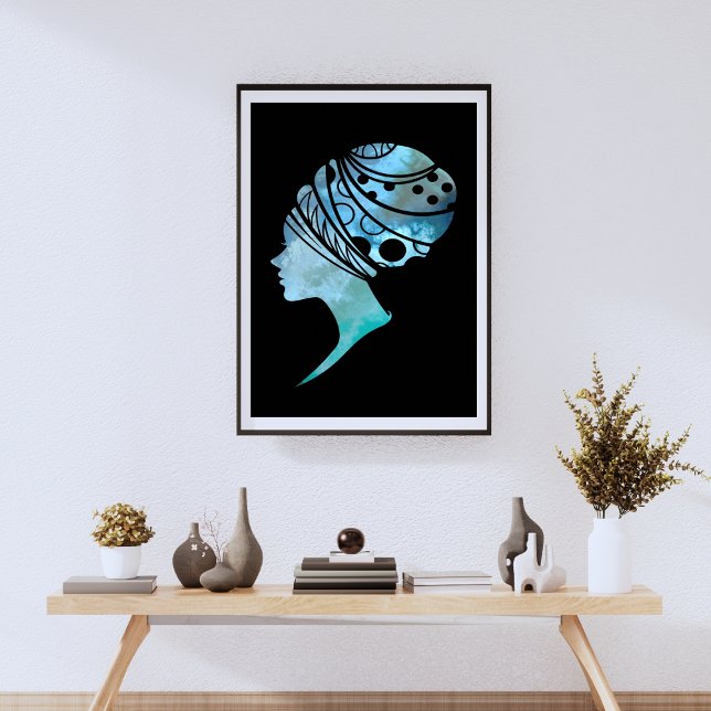 Poster Silhouette D'Une Femme Africaine (Créateur téléchargé)