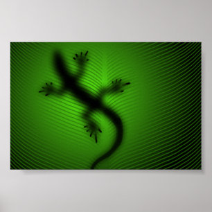 Poster Silhouette Lizard