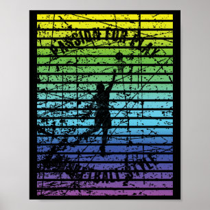 Poster Silhouette Noire D'Un Joueur De Basket Contre