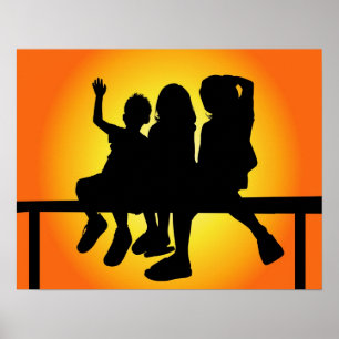 Poster Silhouette pour enfants