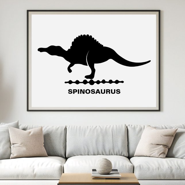 Poster Silhouette Spinosaurus Dinosaur (Créateur téléchargé)