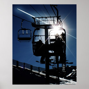 Poster Silhouette Sunburst "68"