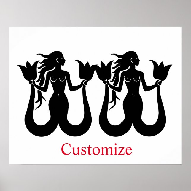 Poster Silhouette Tonnerre_Cove de sirène à deux queue (Devant)