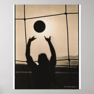Poster Silhouette volleyball