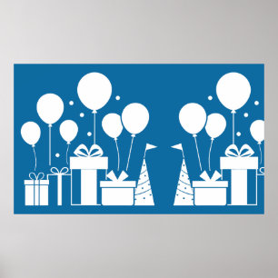Poster Silhouettes blanches