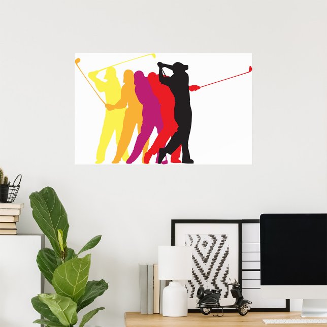 Poster Silhouettes de Golfer (Créateur téléchargé)