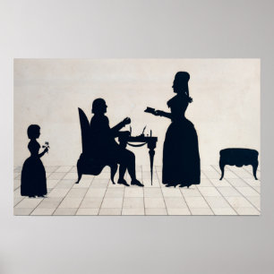 Poster Silhouettes de Monsieur et Madame Roland