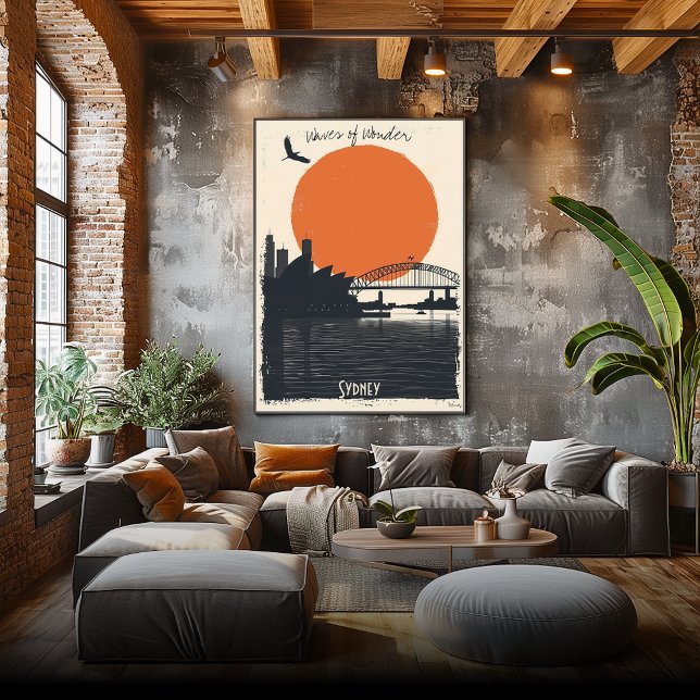 Poster Silhouettes de Sydney - Réflexions sur le pont por (Créateur téléchargé)