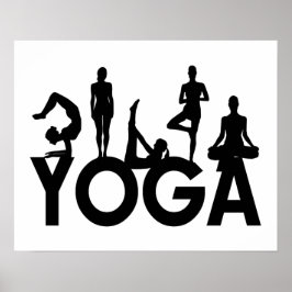 Poster Silhouettes femmes yoga