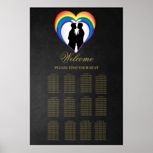 Poster Silhouettes gaies élégantes