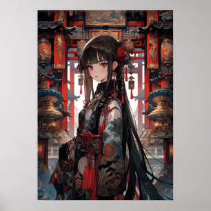 Poster Silken Serenity : Enchanteuse de l'Anime forestier