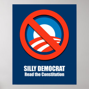Poster Silly Democrat, Lire la Constitution