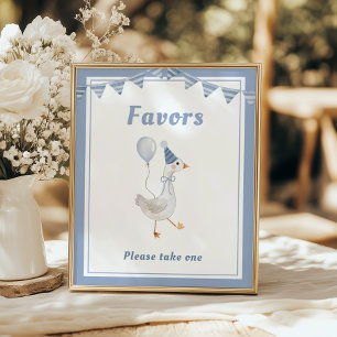 Poster Silly Goose Blue Boy Anniversaire Faveurs