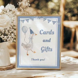 Poster Silly Goose Blue Boy Cartes et cadeaux d'anniversa