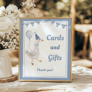 Poster Silly Goose Blue Boy Cartes et cadeaux d'anniversa