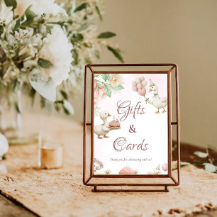 Poster Silly Goose Garden Champagne cadeau et signe de ca