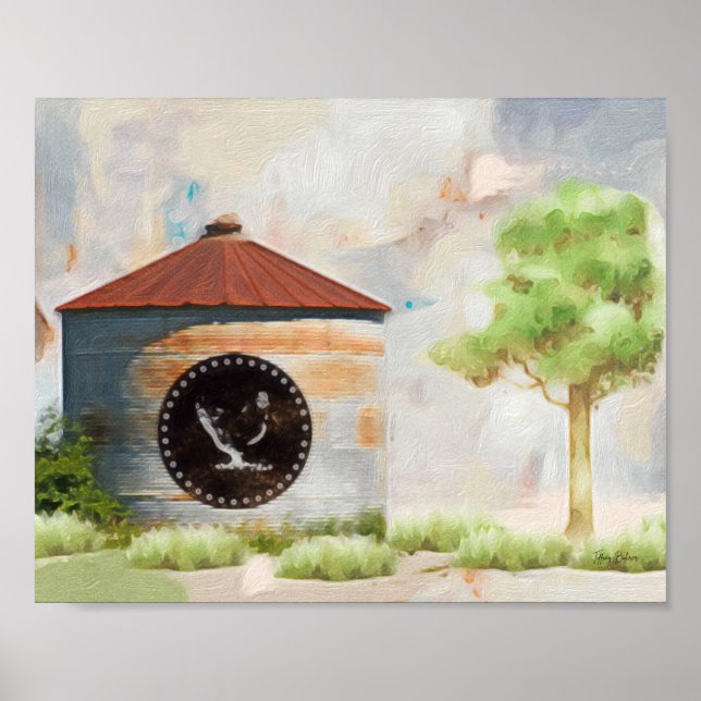 Poster Silo de grains par Tiffany Bohrer Imprimer (Devant)