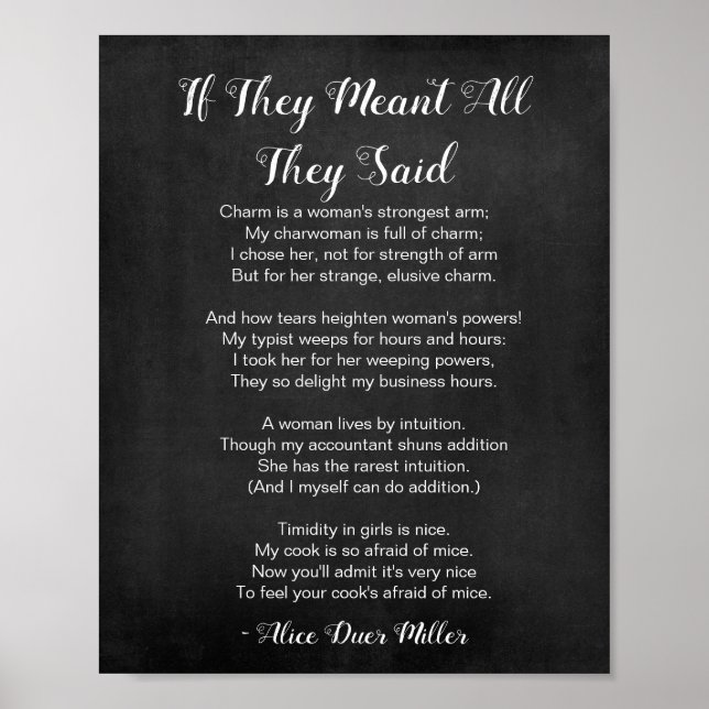 Poster S'ils veulent tout poème noir et blanc (Devant)