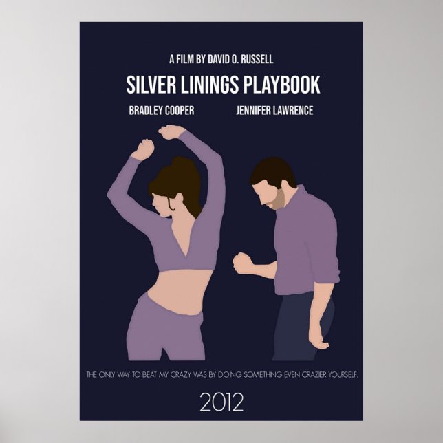 Poster Silver Linings Playbook Minimalist Movie (Devant)