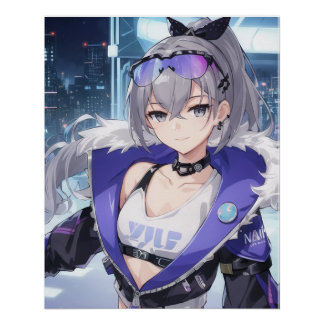 Poster Silver Wolf fan art 1