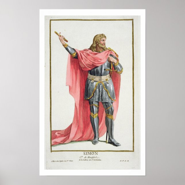 Poster Simon de Montfort (c.1165-1218) de "Receuil des (Devant)