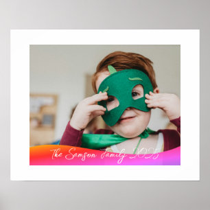 Poster Simple 1 Photo Couverture Complète - Texte en suri