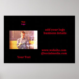 Poster Simple ajout minimal du nom de texte du logo