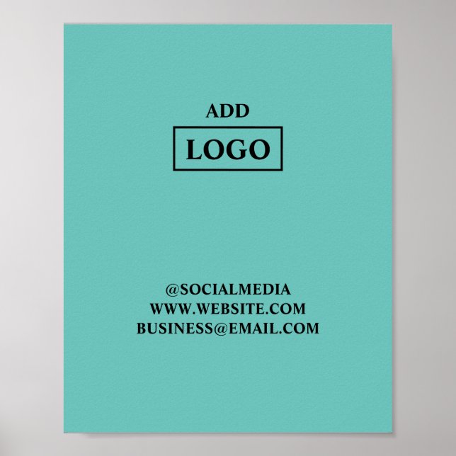 Poster Simple ajout minimal du nom de texte du logo (Devant)