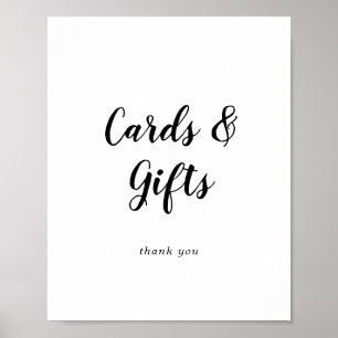 Poster Simple calligraphie Cartes de Mariage et Cadeaux S