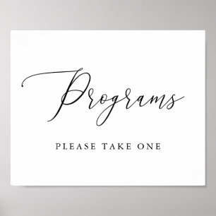 Poster Simple calligraphie Programmes rustiques Panneau