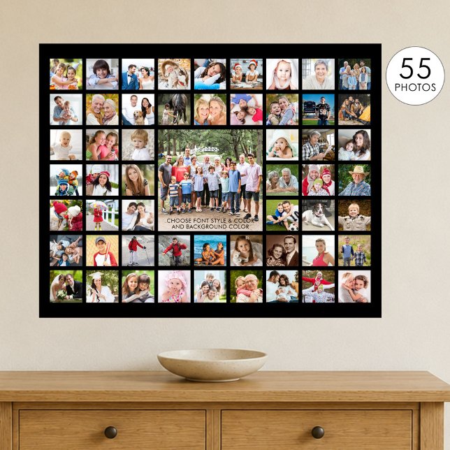 Poster Simple Collage de 55 Photos Couleur Personnalisée (Créateur téléchargé)