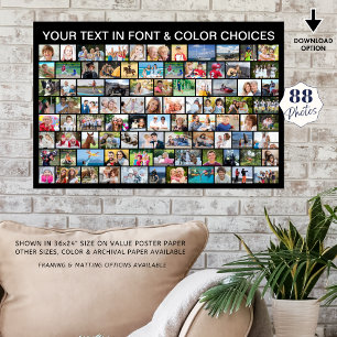 Poster Simple Collage photo 88 Couleur personnalisée