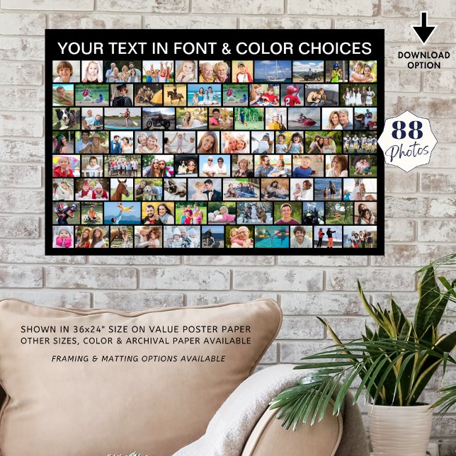 Poster Simple Collage photo 88 Couleur personnalisée (Créateur téléchargé)