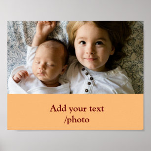 Poster Simple couleur minimale ajouter votre nom image de
