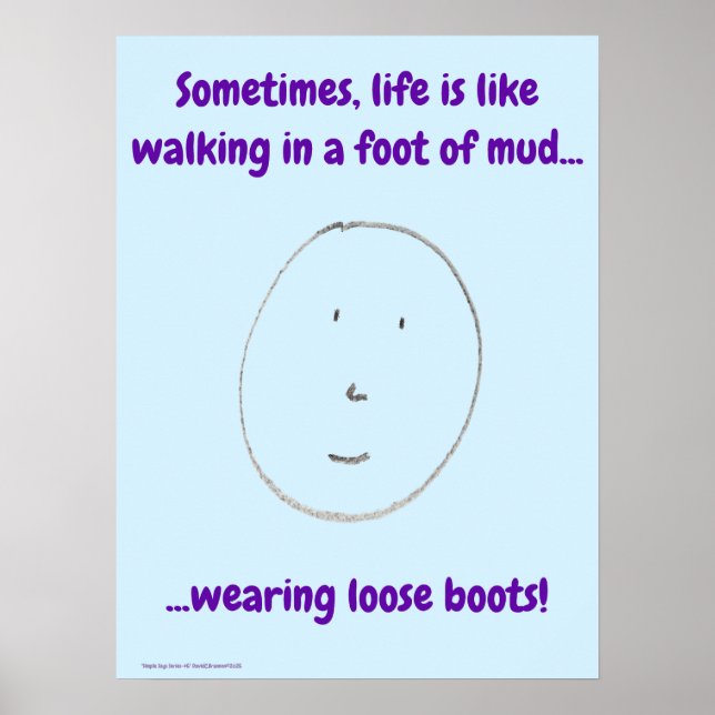 Poster "Simple dit" #5 drôle, humour, citation (Devant)