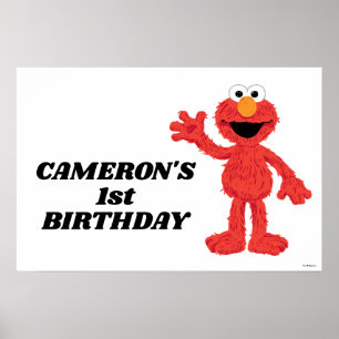 Poster Simple Elmo 1er anniversaire