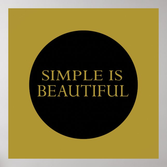 Poster simple est beau (Devant)