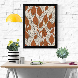 Poster Simple et élégant : "Feuilles d'automne rustiques"