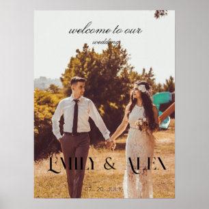 Poster simple et élégant photo Mariage personnalis