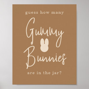 Poster Simple Lapin Combien de lapins gélifiés